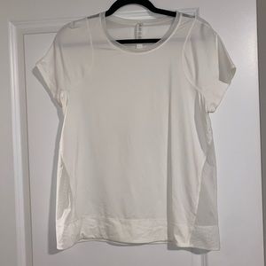 Lululemon White T-Shirt w/ Mesh Back